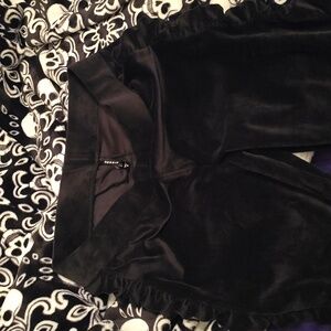 Black velour leggings